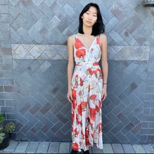 NWT. Haute Rogue Sleeveless Floral Pant Jump Suit
